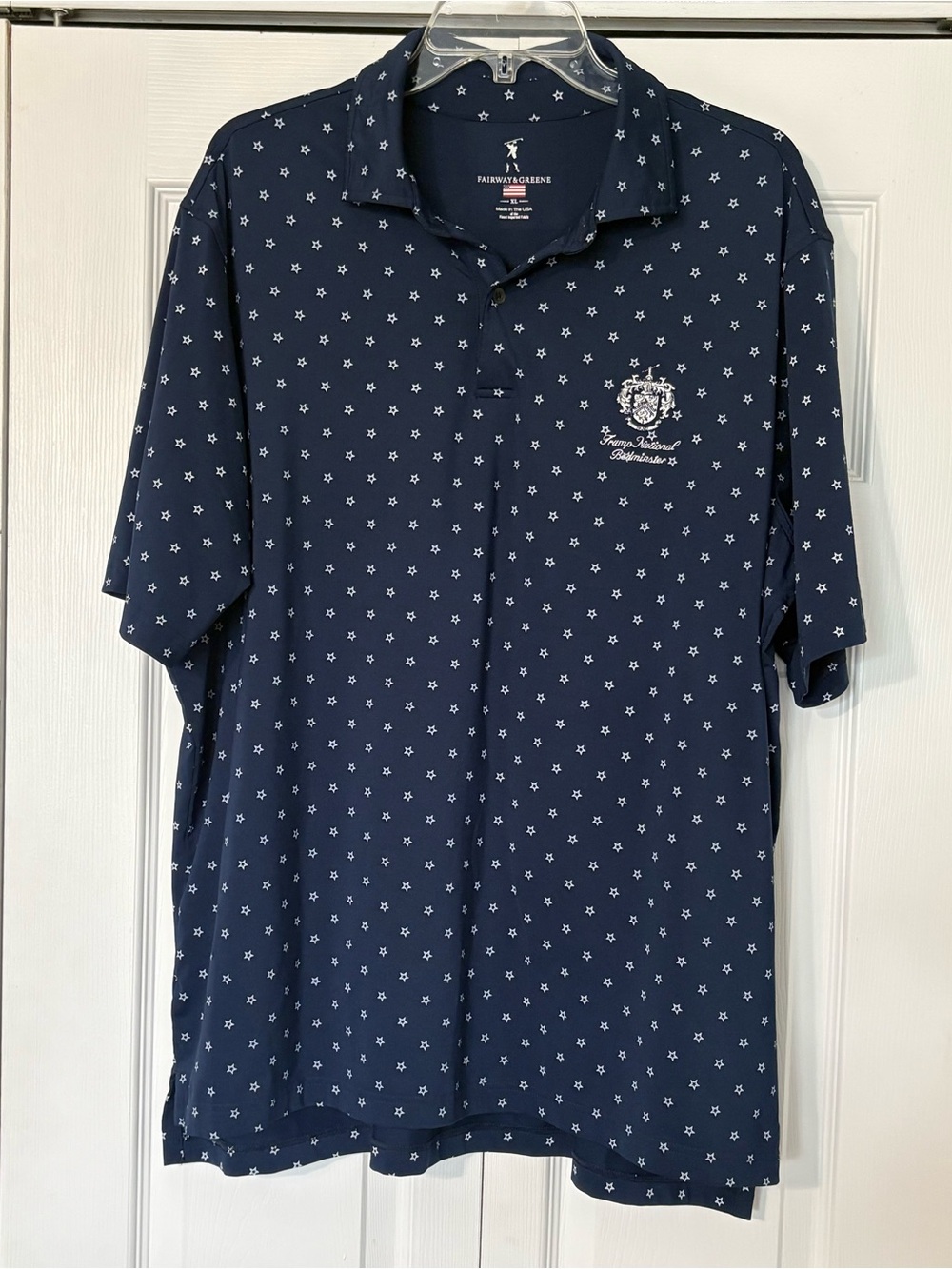 Fairway & Greene Men's "The Connors" Star Polo in navy blue - Picture 2 of 6
